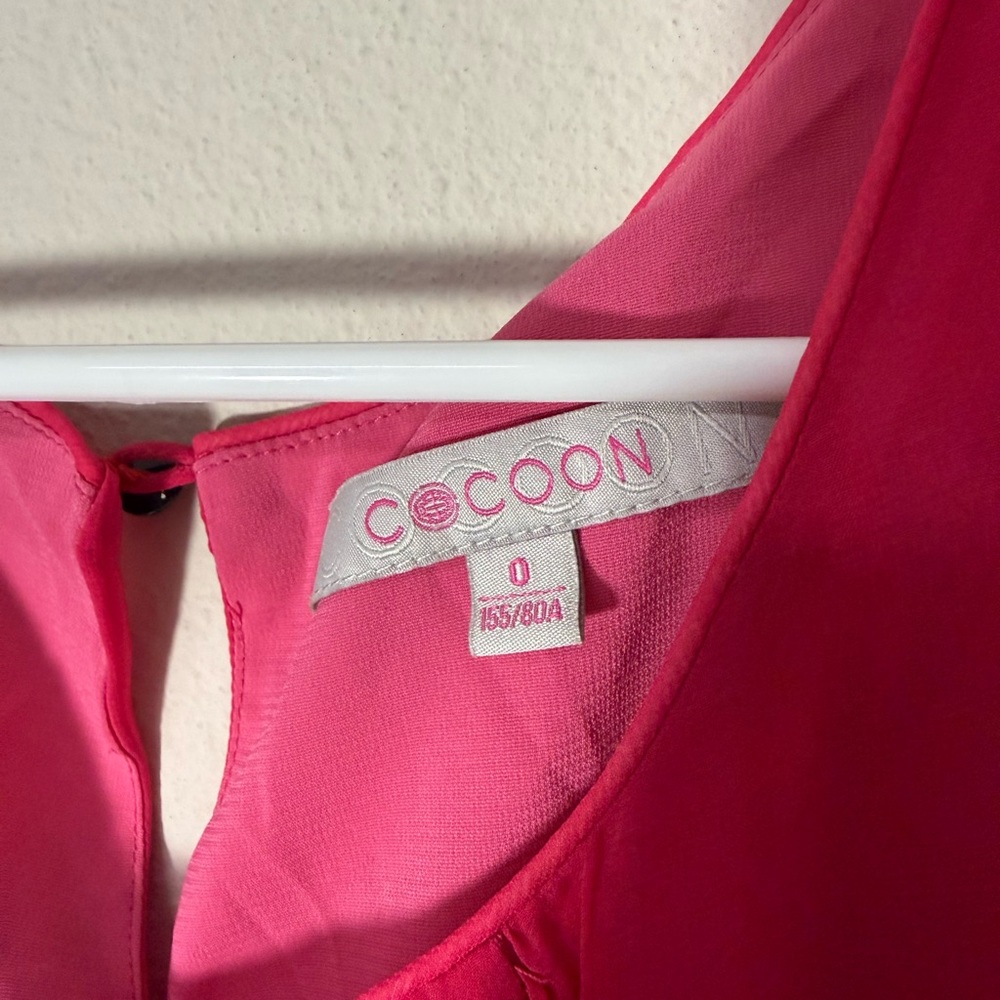 Chic Fuchsia Ruffle Prom Dress - Picture 3 of 4